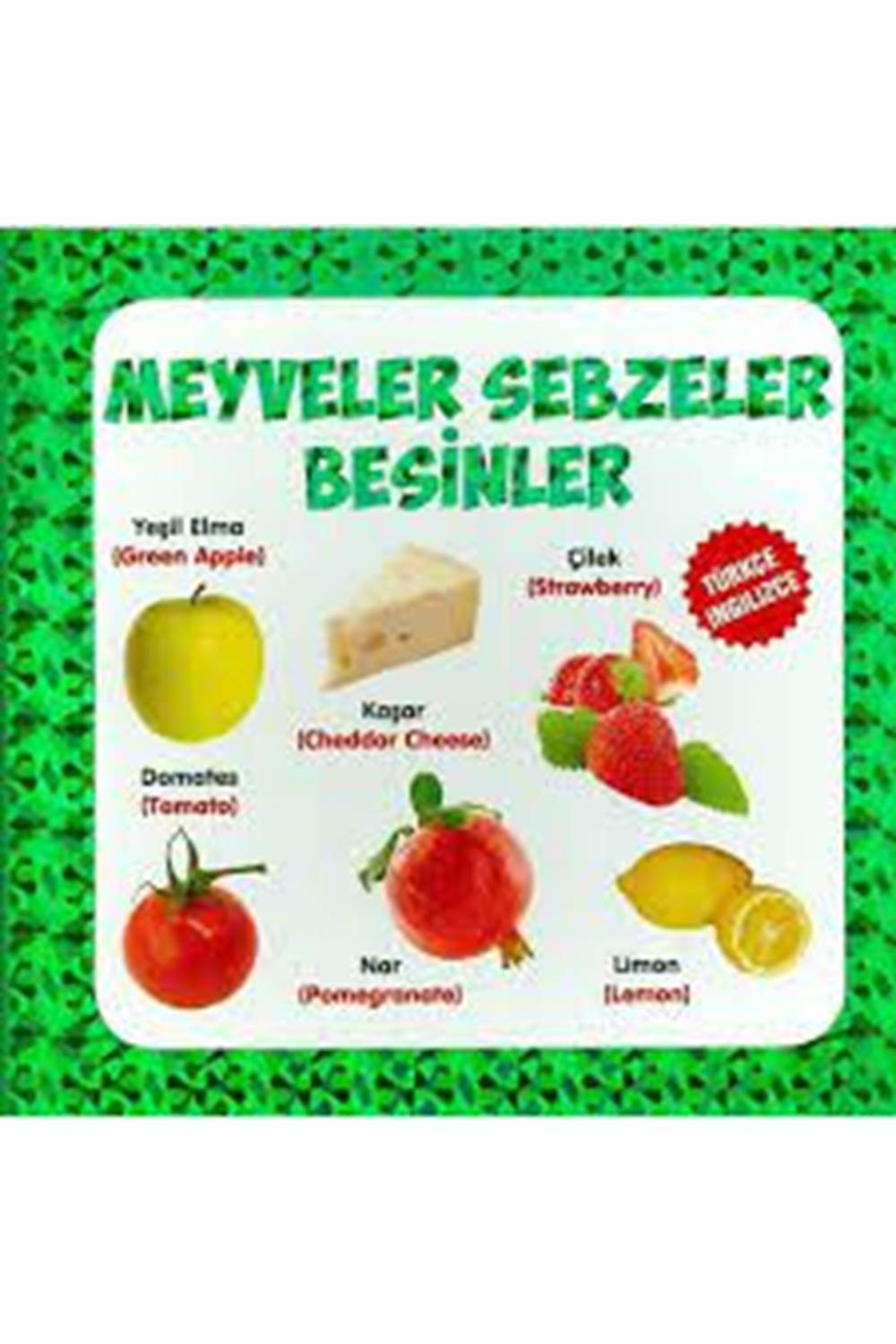 Meyveler - Sebzeler - Besinler Türkçe-İngilizce