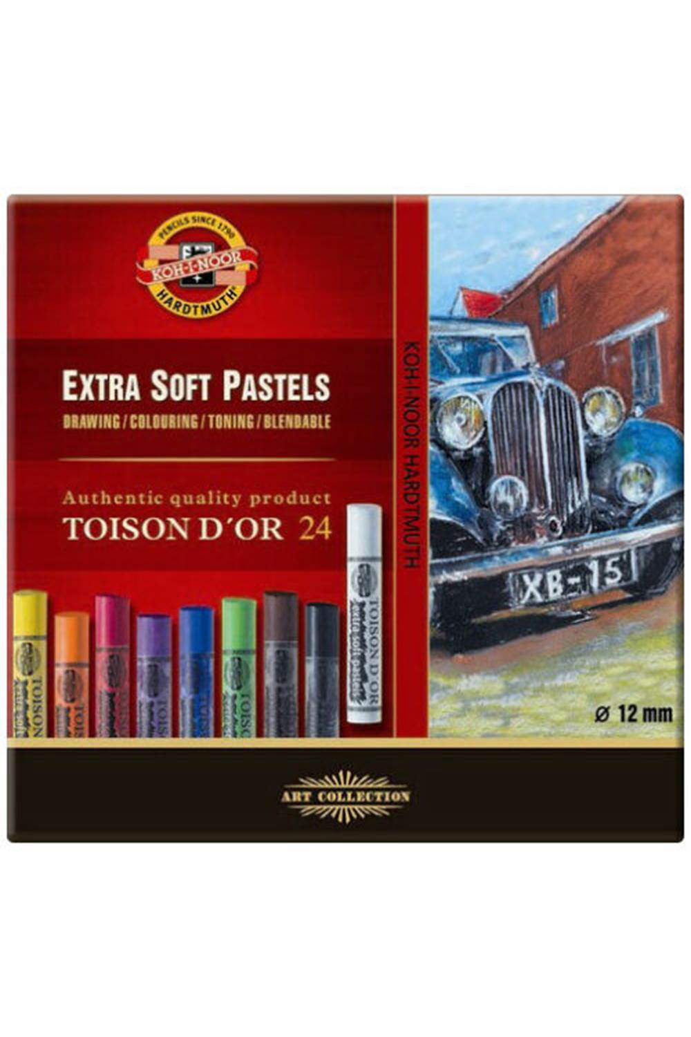 Kohinoor set extra soft dry chalks 8554 24