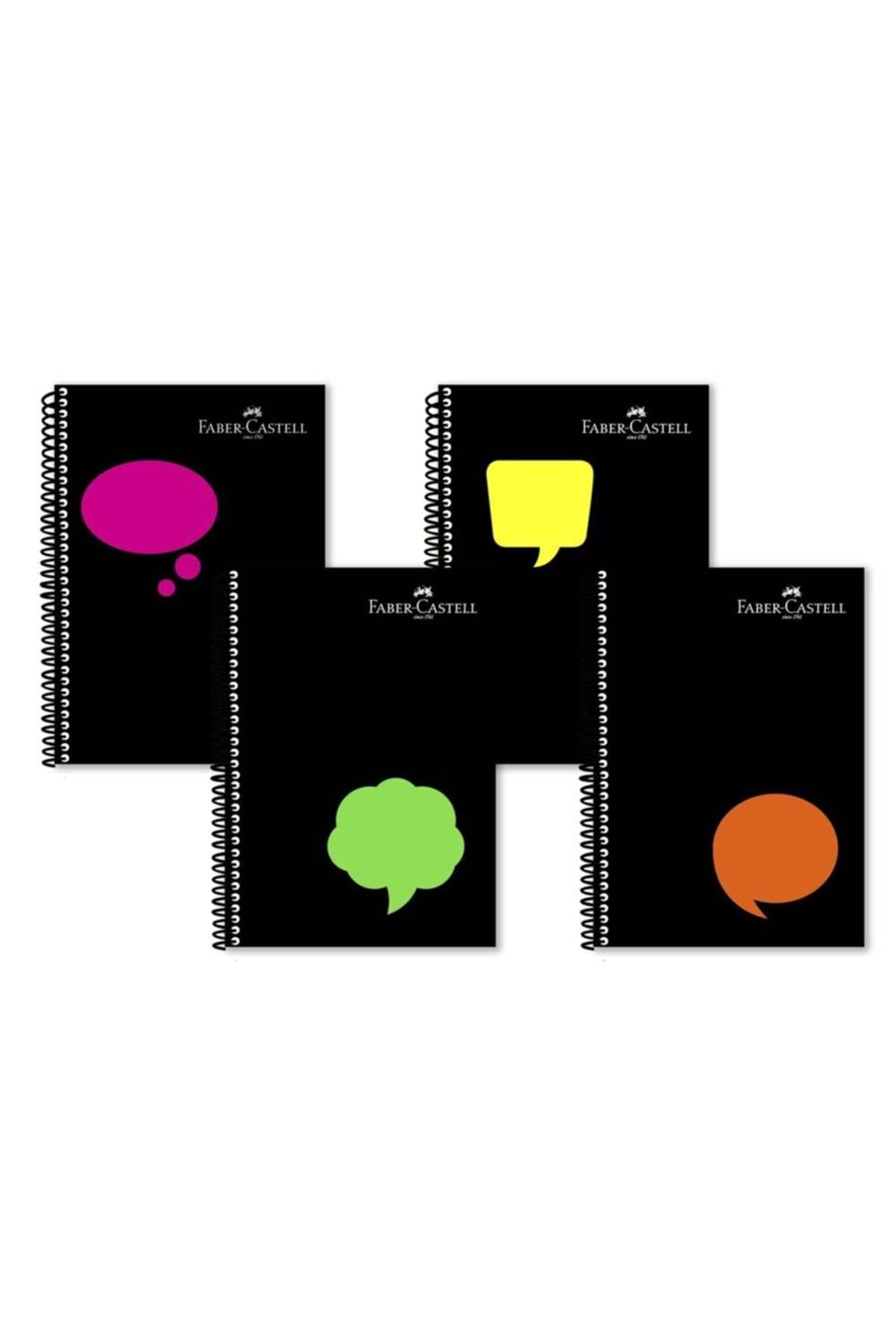 Faber Castell Neon PP Kapak Çizgili 100 Yaprak Defter