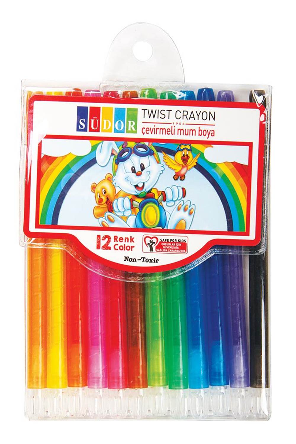 Südor Çevirmeli Mum Boya Set 12 Li