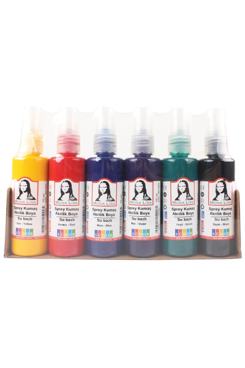 Monalisa Sprey Kumaş Akrilik Boya 6x70 ml