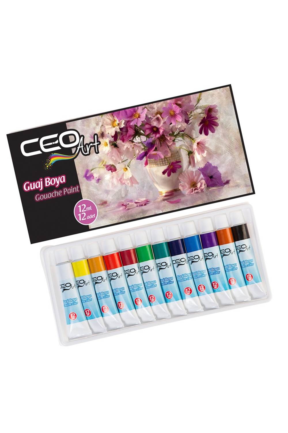 CEOART GUAJ BOYA 12 RENK 12 ML.