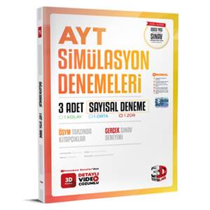 3D Yayınları 2023 AYT Sayısal 3 Simülasyon Deneme