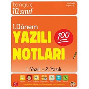 Tonguç Akademi 10. Sınıf Yazılı Notları 1. Dönem 1 ve 2. Yazılı