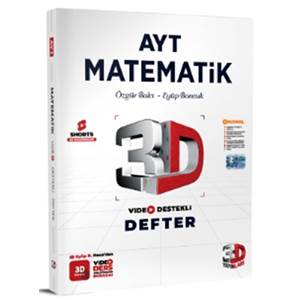 3D Yayınları AYT Matematik Video Destekli Defter