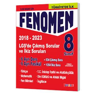 FENOMEN 8 LGS ÇIKMIŞ SORULAR VE İKİZ SORULARI SETİ (6 KİTAP) (2018-2024) (İADESİZDİR)