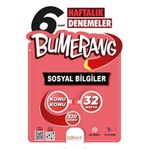 Günay Yayınları 6. Sınıf Bumerang 32 Haftalık Sosyal Bilgiler Denemeleri