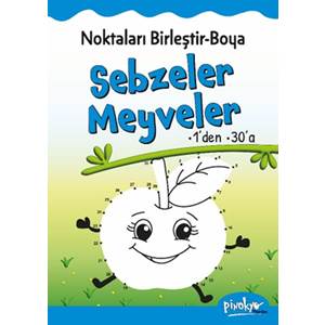 Noktaları Birleştir Boya Sebzeler Meyveler 1den 30a