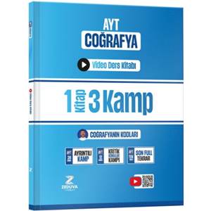 Zeduva Yayınları Coğrafyanın Kodları AYT Coğrafya 1 Kitap 3 Kamp Video Ders Kitabı