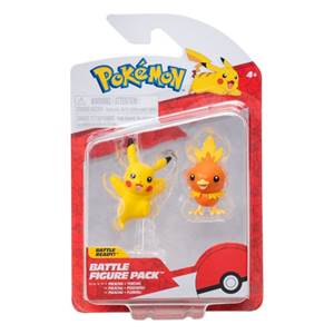 Pokémon Battle Figürleri Paketi: Pikachu ve Flemmli, 2 Detaylı Figür