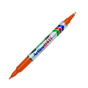 Artline 041T Twin Marker İki Uçlu Permanent Markör Uçlar:0,4-1,0mm Turuncu