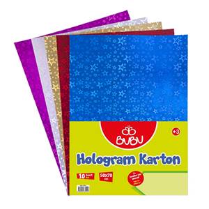 BU-BU HOLOGRAM KARTON 10'LU 50x70 CM