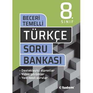 Tudem Yayınları - Bayilik 8. Sınıf Türkçe Beceri Temelli Soru Bankası