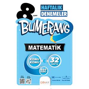 Günay 8. SINIF Bumerang 32 Haftalık Matematik Denemeleri