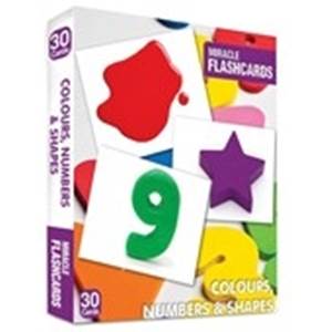 Miracle Flashcards Colours, Numbers and Shapes (30 Cards)