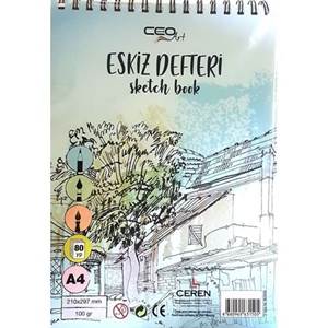 CEOART ESKİZ DEFTER SERT KPK.TELLİ A5 100GR 80 YP