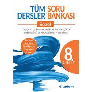 TUDEM 8.SINIF TÜM DERSLER SÖZEL SORU BANKASI