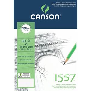 CANSON 1557 RESİM ÇİZİM BLOK A5 120GR 40YP