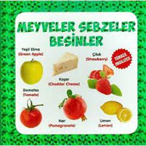 Meyveler - Sebzeler - Besinler Türkçe-İngilizce