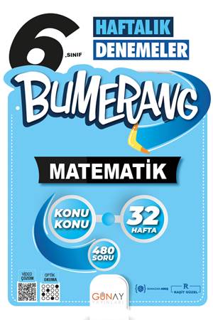 Günay Yayınları 6. Sınıf Bumerang 32 Haftalık Matematik Denemeleri