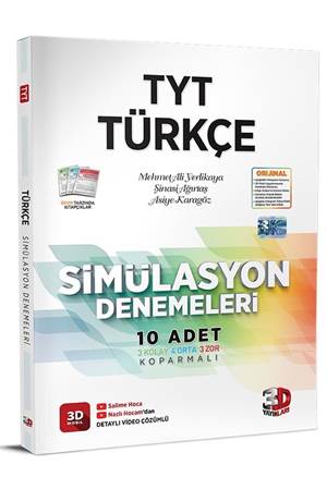 3D Yayınları TYT Türkçe Simülasyon 10 Deneme