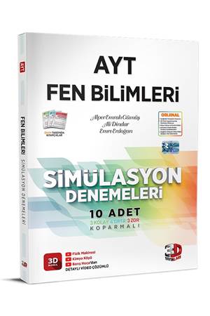 3D Yayınları AYT Fen Bilimleri Simülasyon Denemeleri