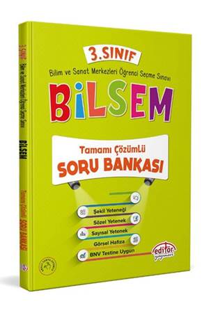 Editör 3.Sınıf Bilsem Çözümlü Soru Bankası