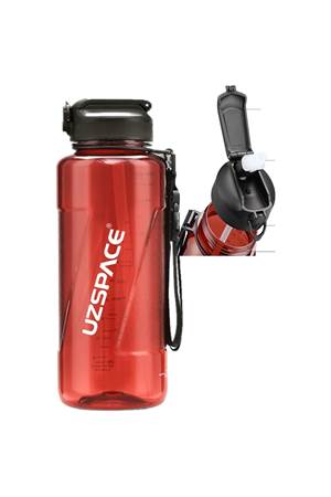 UZSPACE MATARA TRITAN / PİPETLİ 1500 ML KIRMIZI -6058