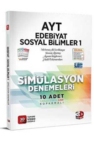 3D Yayınları AYT Edebiyat Sosyal Bilimler 1 Simülasyon Denemeleri