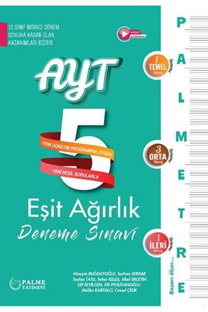 PALME YKS 1.DÖNEM AYT 5 DENEME SINAVI EŞİT AĞIRLIK PALMETRE