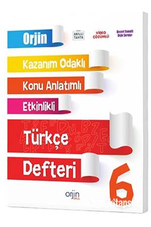 6. Sınıf Kazanım Odaklı Türkçe Defteri Orjin Yayınları