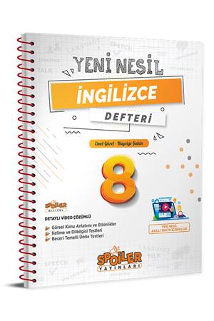 SPOİLER 8.SINIF YENİ NESİL İNGİLİZCE DEFTER