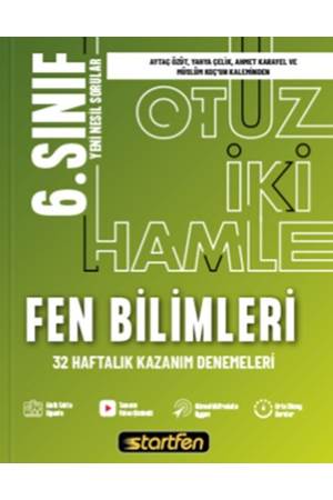 Startfen Yayınları 6. Sınıf - Fen Bilimleri 32 Hamle Kazanım Denemeleri