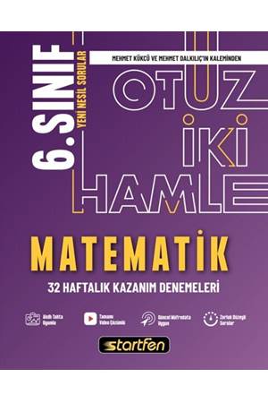 Startfen Yayınları 6. Sınıf - Matematik 32 Hamle Kazanım Denemeleri