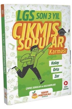 Şeker Portakalı Yayıncılık 8. Sınıf LGS Son 3 Yıl Çıkmış Sorular Karması