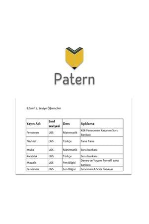 PATERN 8.SINIF 1.SEVİYE SET