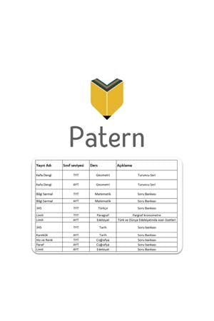 PATERN 12. SINIF EŞİT AĞIRLIK 2. SEVİYE SET