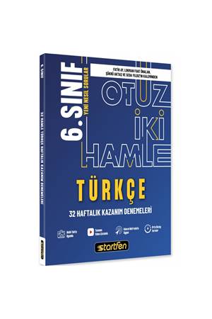 Startfen Yayınları 6. Sınıf Türkçe 32 Haftalık Kazanım Denemeleri
