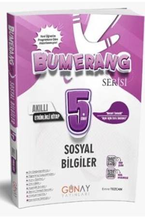 Günay Yayınları 5. Sınıf Bumerang Sosyal Bilgiler Etkinlikli Akıllı Defter Kitap
