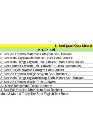 Şato 8. Sınıf Set ( Kitaplar okula teslim edilecektir. Öğrenci Ad, Soyad, şube ve sınıfını lütfen adres kısmına yazınız ÖNEMLİ )