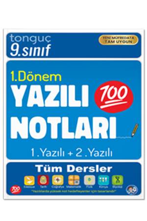 Tonguç 9. Sınıf Yazılı Notları 1. Dönem 1 ve 2. Yazılı