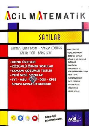 Acil Yayınları TYT Acil Matematik Sayılar