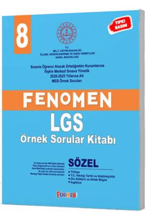 Fenomen Kitap Fenomen 8 MEB Sözel Örnek Sorular
