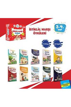 İstiklal Marşı Öyküleri 10 Kitap + Değerlendirme Testi