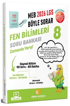 Sinan Kuzucu 8. Sınıf 2026 LGS MEB Böyle Sorar Fen Bilimleri Soru Bankası