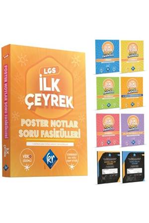 KR Akademi 8. Sınıf LGS İlk Çeyrek Poster Notlar Soru Fasikülleri