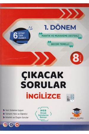 ZEKA KÜPÜ 8. SINIF İNGİLİZCE 1. DÖNEM ÇIKACAK SORULAR