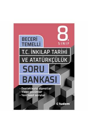 Tudem Yayınları - Bayilik 8. Sınıf T.C. İnkılap Tarihi ve Atatürkçülük Beceri Temelli Soru Bankası