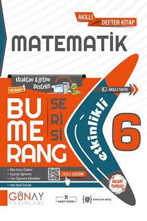 Günay 6. Sınıf Bumerang Etkinlikli Matematik Akıllı Kitap