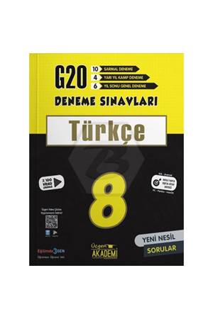 Üçgen Yayıncılık LGS 8. Sınıf Türkçe 20`li Deneme Sınavı